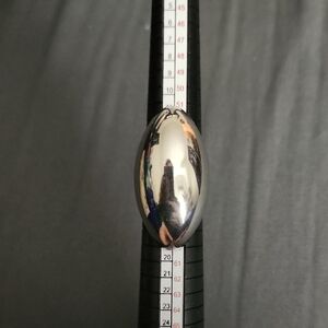 Silver Toned Oval Statement Ring